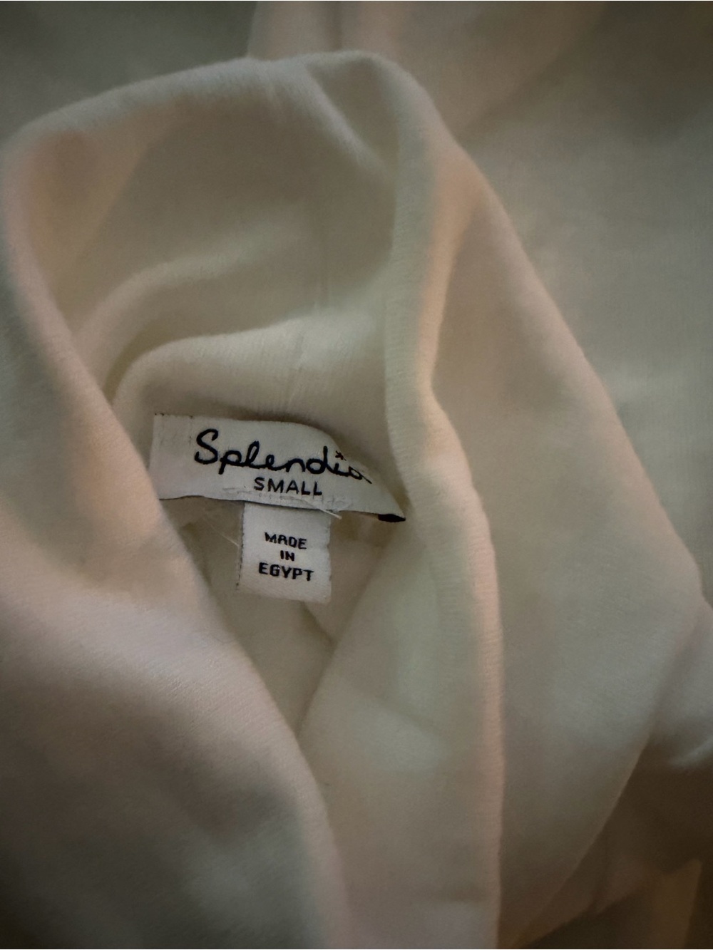 Splendid Classic White Ribbed Turtleneck Top Size S NWOT - Picture 8 of 9